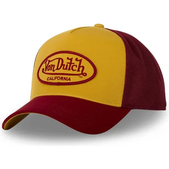 Gelbe und rote Trucker-Kappe BURG von Von Dutch
