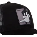 schwarze-trucker-cap-daffy-duck-loo10-duc-looney-tunes-von-capslab