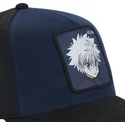capslab-hu5-hunter-x-hunter-killua-zoldyck-marineblaue-und-schwarze-trucker-kappe