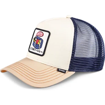Beige und blaue Trucker-Kappe Do Nothing Club HFT DNC 1.2 von Djinns