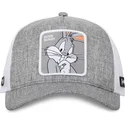 graue-und-weisse-trucker-kappe-bugs-bunny-loo10-bug-looney-tunes-von-capslab