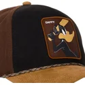 schwarze-und-braune-trucker-kappe-daffy-duck-loo10-daf-looney-tunes-von-capslab