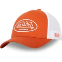 von-dutch-lof-b17-orange-and-white-adjustable-trucker-hat