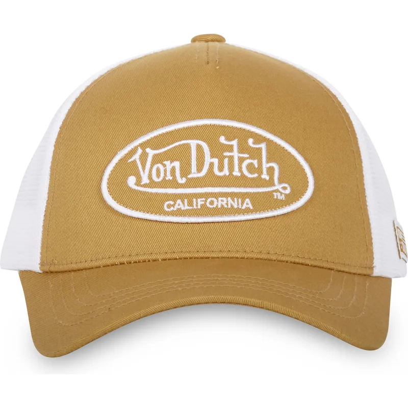 braune-und-weisse-verstellbare-trucker-kappe-lof-b18-von-von-dutch
