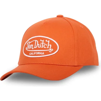 Von Dutch Curved Brim LOF C11 Orange Adjustable Cap