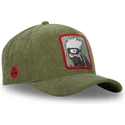 grune-snapback-kappe-mit-gebogenem-schirm-kakashi-hatake-ns3-cor-naruto-von-capslab