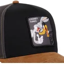 capslab-curved-brim-bugs-bunny-and-daffy-duck-loo10-bad-looney-tunes-black-and-brown-snapback-cap