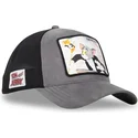 capslab-tom-and-jerry-taj5-tom-looney-tunes-grey-and-black-trucker-hat