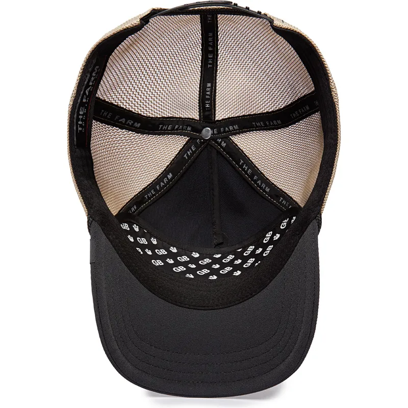 trucker-cap-schwarz-und-beige-panther-gb2-black-panther-the-rocker-the-farm-von-goorin-bros