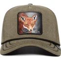 grune-snapback-cap-mit-gebogenem-schirm-fuchs-foxy-duck-canvas-the-farm-von-goorin-bros