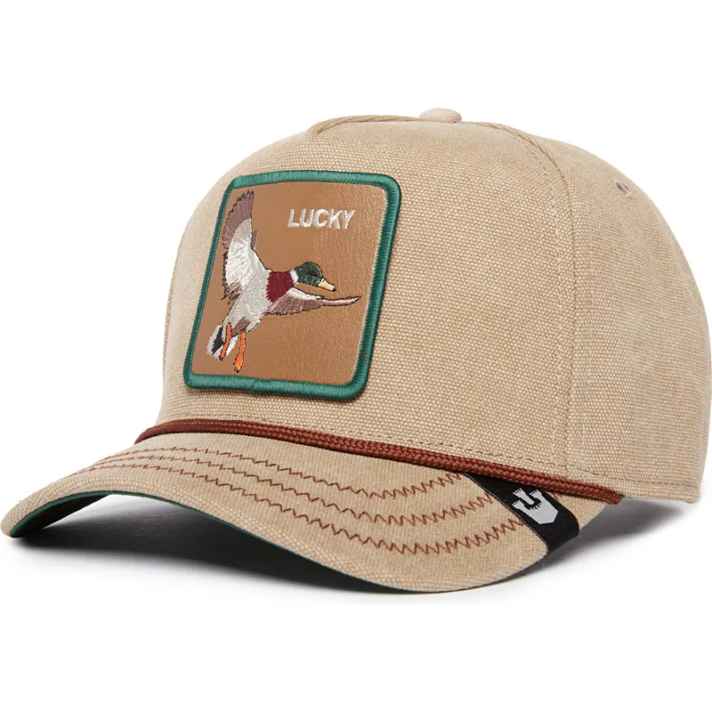 siltovka-zaoblena-bezova-snapback-lucky-duck-canvas-the-farm-goorin-bros