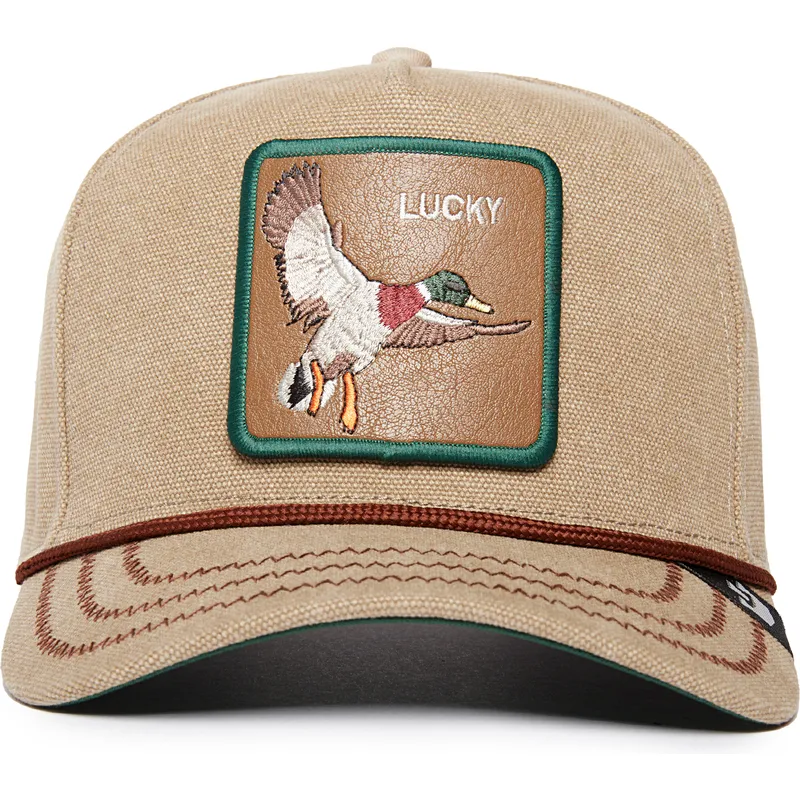 siltovka-zaoblena-bezova-snapback-lucky-duck-canvas-the-farm-goorin-bros