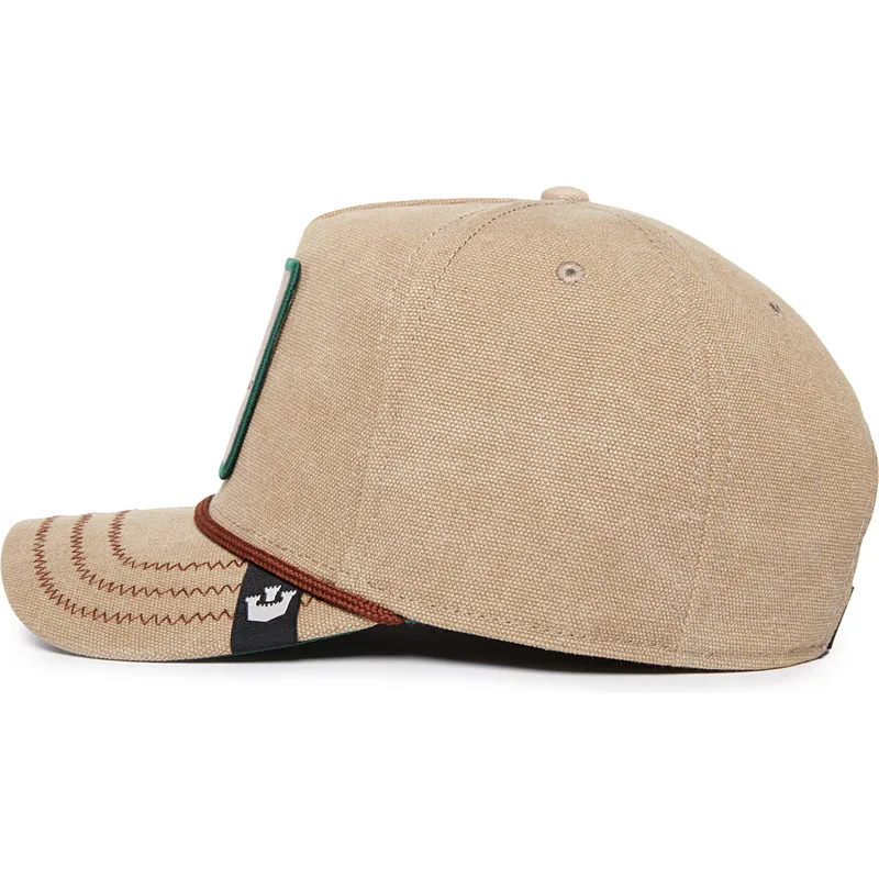 siltovka-zaoblena-bezova-snapback-lucky-duck-canvas-the-farm-goorin-bros