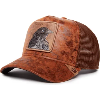 siltovka-zaoblena-hneda-snapback-danger-crow-the-farm-goorin-bros