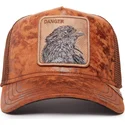 braune-trucker-kappe-rabe-danger-crow-the-farm-von-goorin-bros