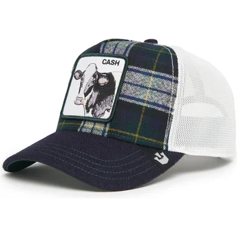 Šiltovka zaoblená tmavomodrá snapback Cash Moon Cow UK Plaid The Farm Goorin Bros.