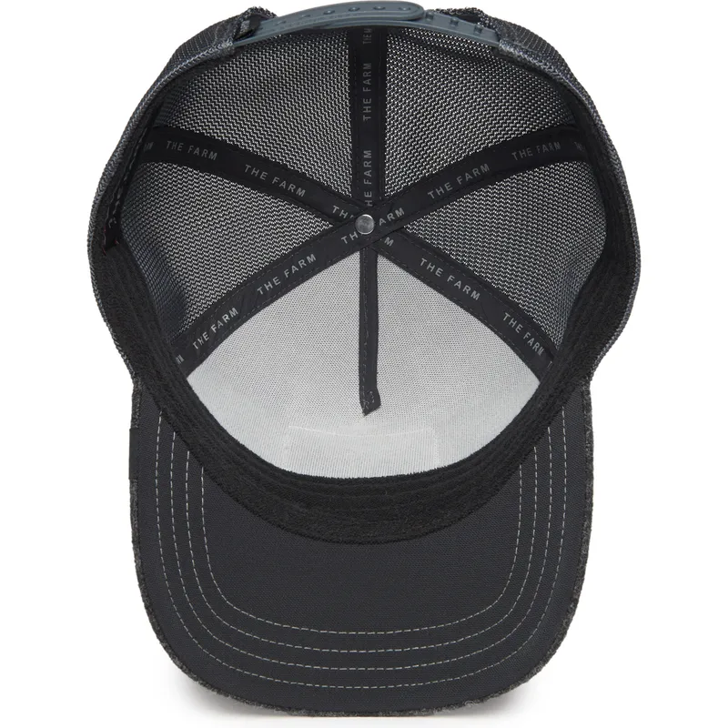 trucker-cap-grau-panther-moon-panther-uk-plaid-the-farm-von-goorin-bros