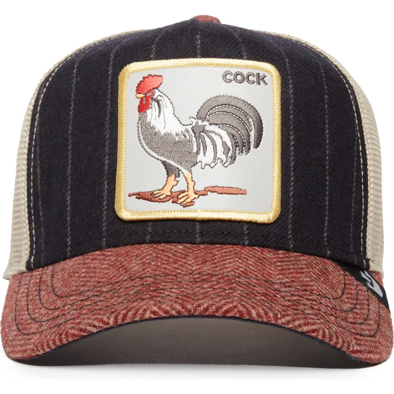 siltovka-zaoblena-viacfarebna-snapback-cock-moon-rooster-uk-plaid-the-farm-goorin-bros