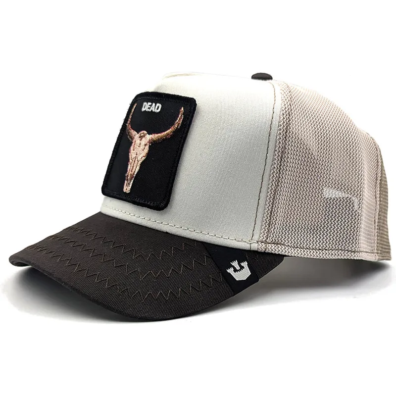 siltovka-zaoblena-hneda-snapback-dead-skull-tri-tone-the-farm-goorin-bros