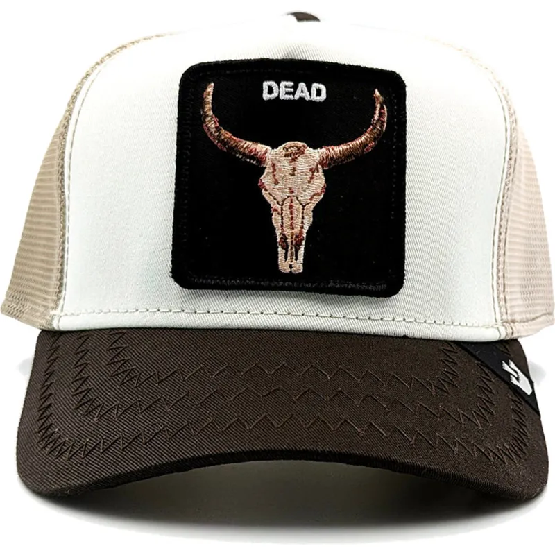 siltovka-zaoblena-hneda-snapback-dead-skull-tri-tone-the-farm-goorin-bros
