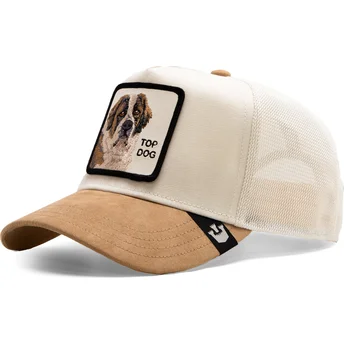 gorra-trucker-beige-hund-bernhardiner-top-dog-the-suede-st-bernard-the-farm-von-goorin-bros