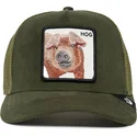 siltovka-zaoblena-zelena-snapback-hog-the-suede-pig-the-farm-goorin-bros