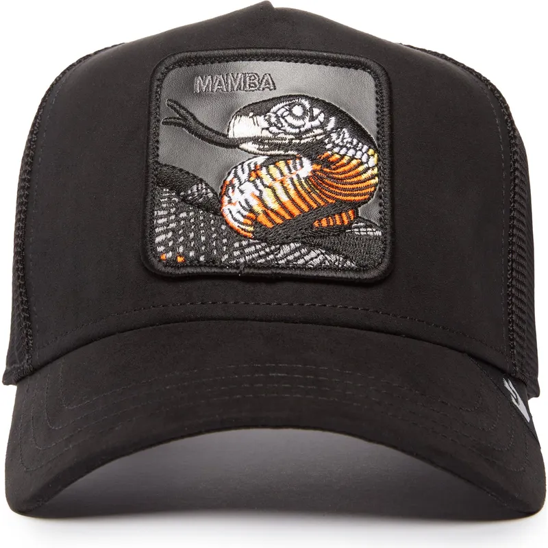 siltovky-zaoblena-kamionista-cierna-snapback-serpiente-the-suede-mamba-blacked-out-the-farm-the-farm-de-goorin-bros
