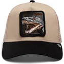 siltovka-zaoblena-bezova-snapback-the-vicious-snake-eco-brutalism-the-farm-goorin-bros
