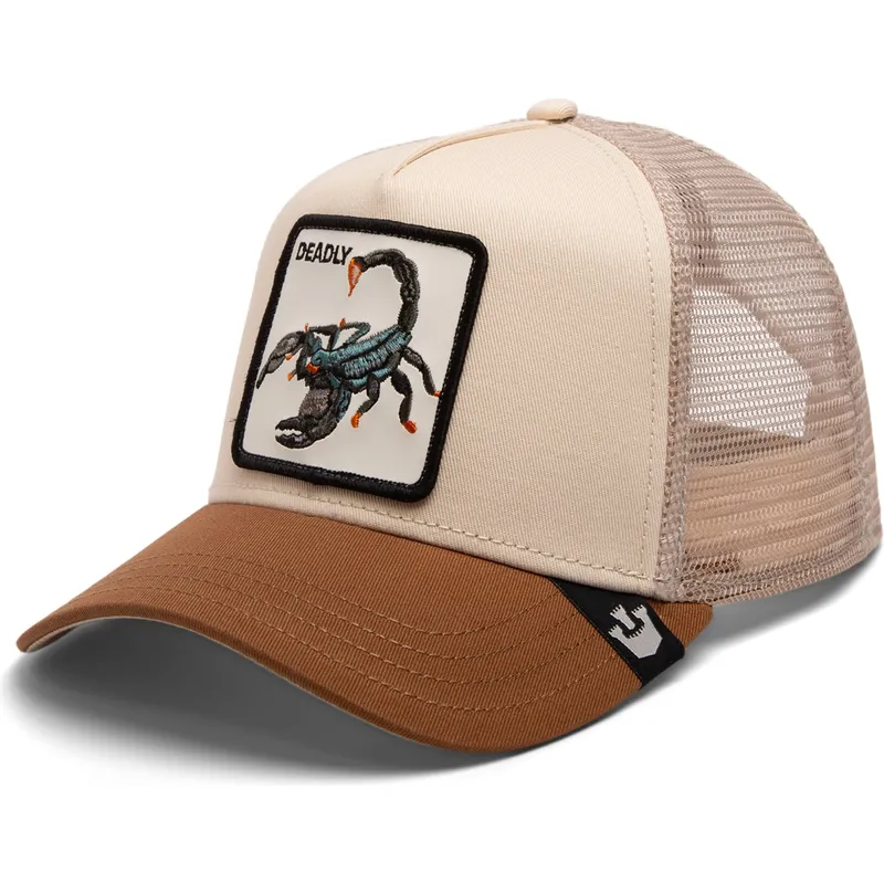 siltovka-zaoblena-hneda-snapback-the-deadliest-scorpion-eco-brutalism-the-farm-goorin-bros