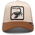 siltovka-zaoblena-hneda-snapback-the-deadliest-scorpion-eco-brutalism-the-farm-goorin-bros