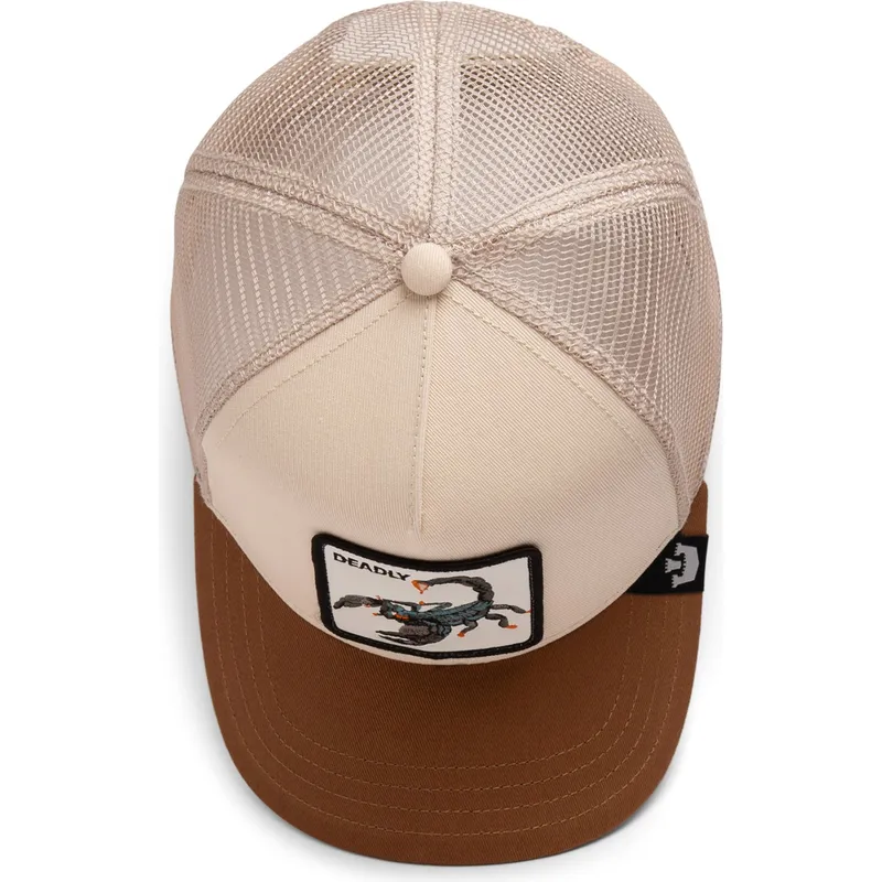 siltovka-zaoblena-hneda-snapback-the-deadliest-scorpion-eco-brutalism-the-farm-goorin-bros