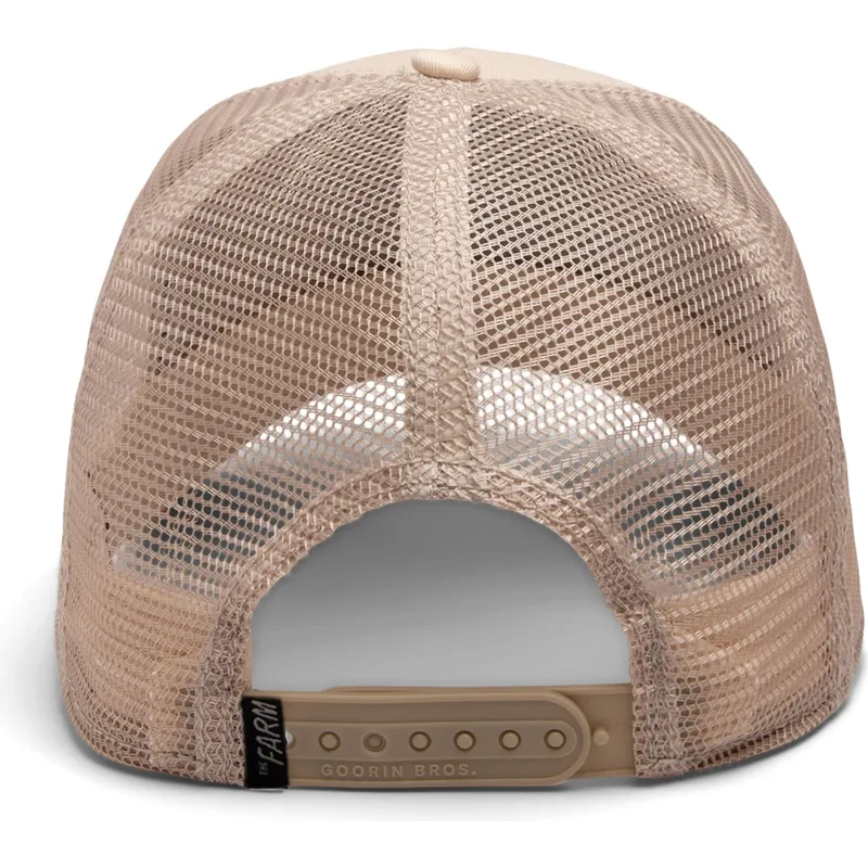 trucker-cap-beige-und-braun-skorpion-deadly-the-deadliest-scorpion-eco-brutalism-the-farm-von-goorin-bros