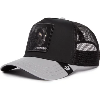 schwarze-und-graue-panther-trucker-kappe-the-black-panther-big-cats-the-farm-von-goorin-bros