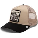 beige-und-schwarze-trucker-mutze-leopard-menace-the-snow-leopard-big-cats-the-farm-von-goorin-bros