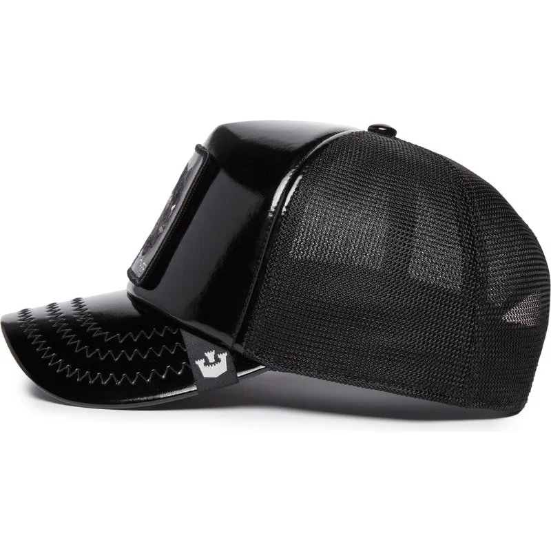 siltovka-zaoblena-cierna-snapback-obsidian-panther-puff-patent-the-farm-goorin-bros