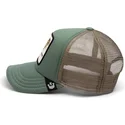 grune-trucker-kappe-fur-jungen-dinosaurier-t-rex-monster-little-tyrant-extinct-the-farm-von-goorin-bros