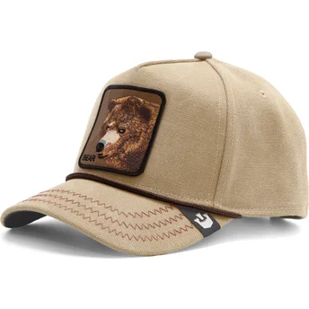 siltovka-zaoblena-hneda-snapback-bear-bare-duck-canvas-the-farm-goorin-bros