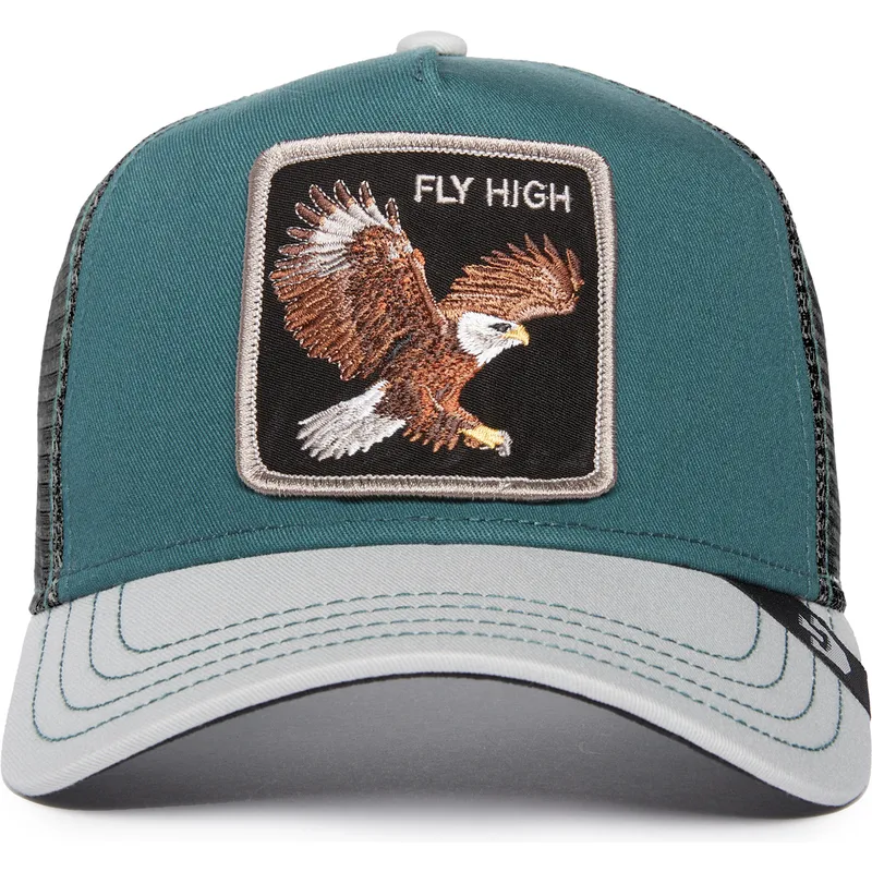 siltovka-zaoblena-zelena-snapback-fly-high-eagle-fan-the-farm-goorin-bros
