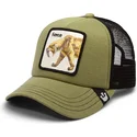 siltovka-zaoblena-zelena-snapback-pre-deti-sable-fierce-cat-teefs-extinct-the-farm-goorin-bros