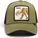 siltovka-zaoblena-zelena-snapback-pre-deti-sable-fierce-cat-teefs-extinct-the-farm-goorin-bros