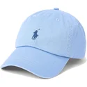 verstellbare-hellblaue-kappe-mit-gebogenem-schirm-und-blauem-logo-cotton-chino-classic-sport-von-polo-ralph-lauren