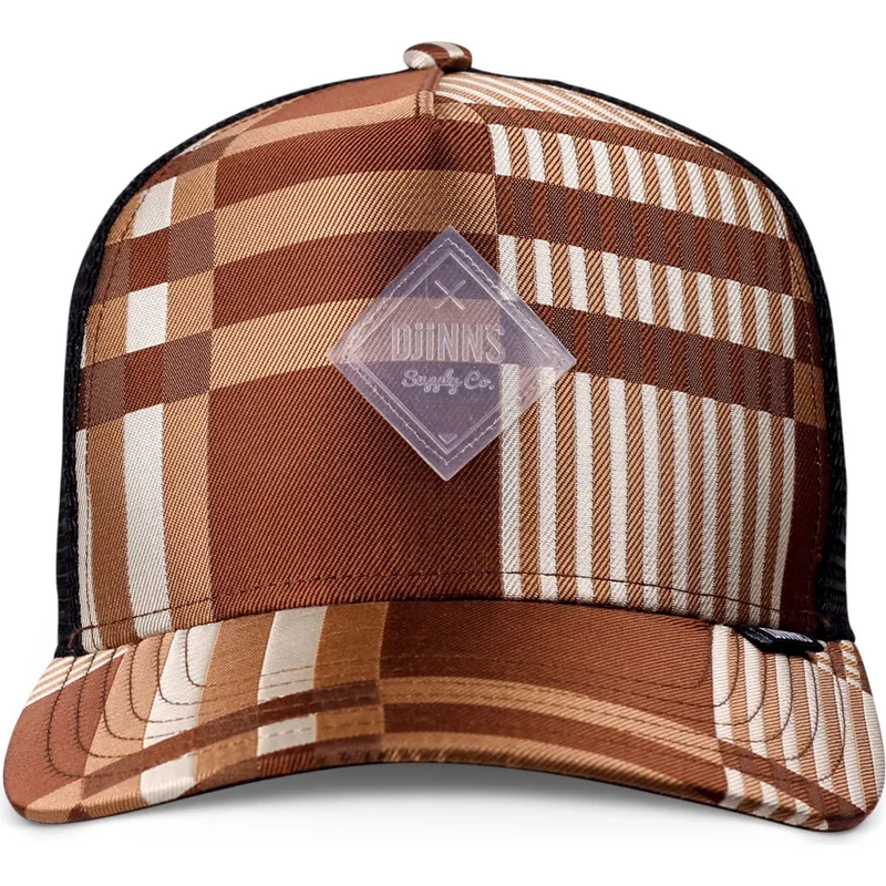 siltovka-zaoblena-hneda-snapback-hft-shiny-check-djinns
