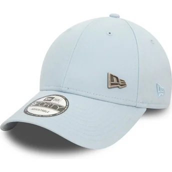 New Era Curved Brim 9FORTY Pin Light Blue Adjustable Cap