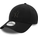 new-era-new-york-yankees-mlb-9forty-check-infill-verstellbare-schwarze-curved-cap