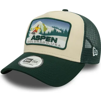 siltovka-zaoblena-zelena-snapback-a-frame-ski-patch-aspen-ciudades-y-playas-new-era