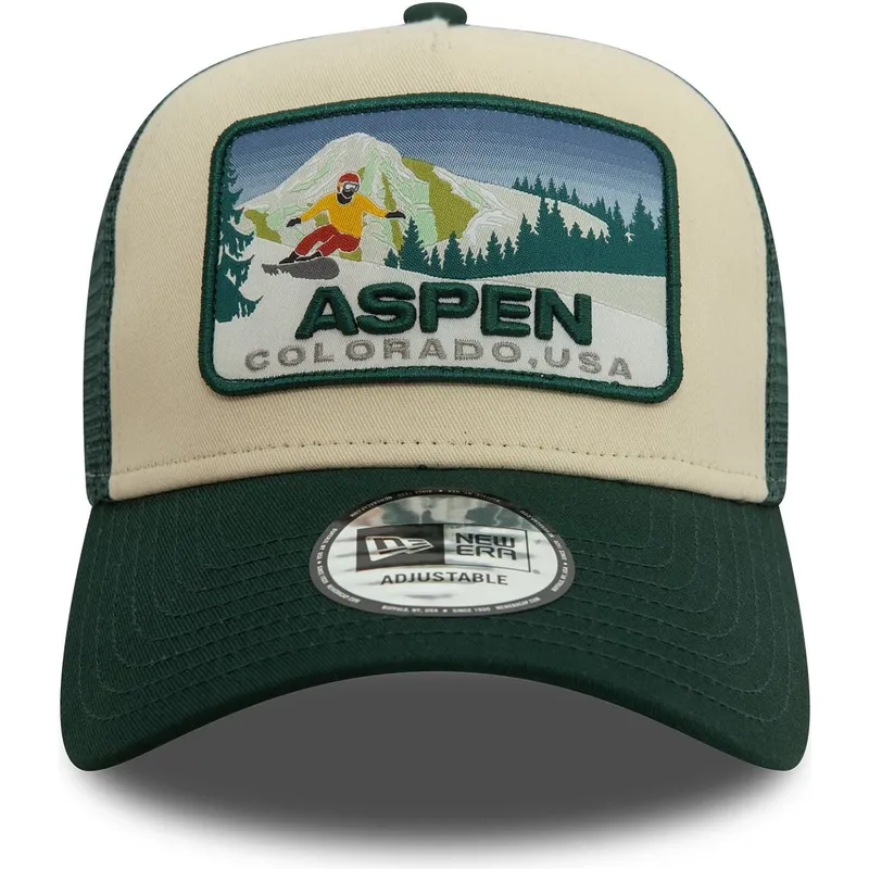 siltovka-zaoblena-zelena-snapback-a-frame-ski-patch-aspen-ciudades-y-playas-new-era