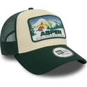 grune-trucker-cap-a-frame-ski-patch-von-aspen-cities-and-beaches-von-new-era