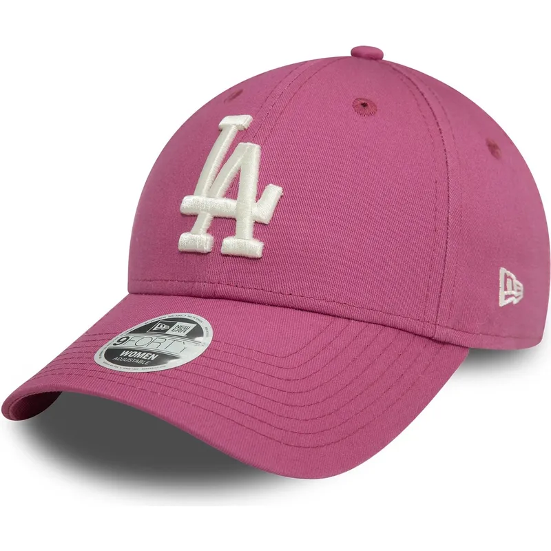 siltovka-zaoblena-ruzova-nastavitelny-9forty-league-essential-los-angeles-dodgers-mlb-new-era
