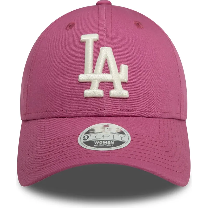 siltovka-zaoblena-ruzova-nastavitelny-9forty-league-essential-los-angeles-dodgers-mlb-new-era