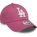 siltovka-zaoblena-ruzova-nastavitelny-9forty-league-essential-los-angeles-dodgers-mlb-new-era
